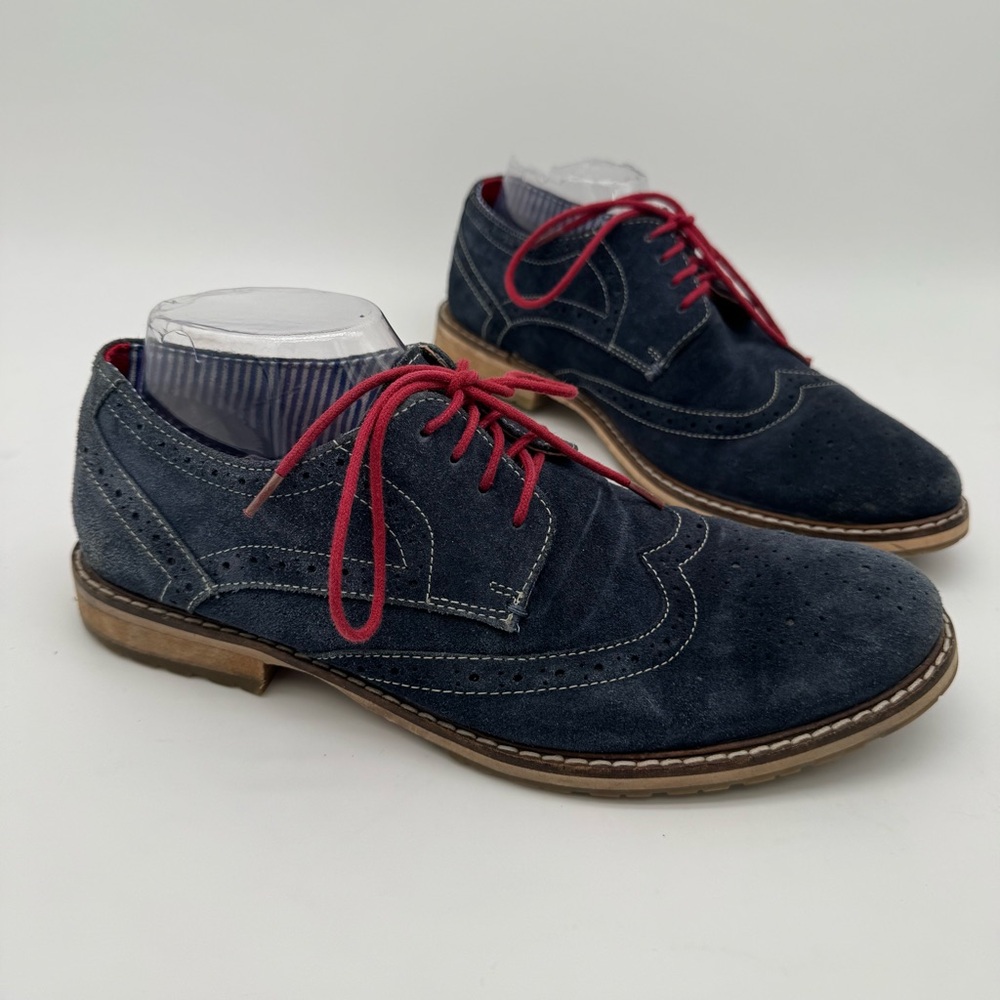 Ben Sherman Blue Leather Oxford Size 7.5